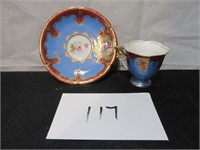 Chubu China Blue Teacup w/ saucer