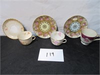 Tea Cups w/ Saucers (3)