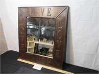 Live Laugh Love Mirror brown