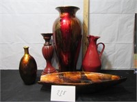 Red Vase Home Decor Group (5)