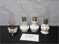 Mini Oil Lamps, white (4)