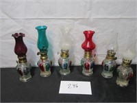 Mini Oil Lamps, multicolor (6)
