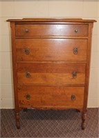 4 drawer chest with original brass hardware