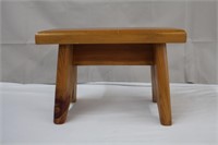 Wooden foot stool, 15 X 7.25 X 10.25"H