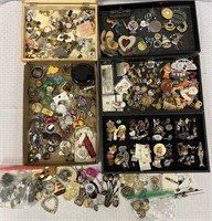 Lot of Pins, Keychains, buttons, and more