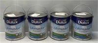 4 Cans of Dulux Acrylic Latex White Paint - NEW