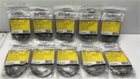 Lot of 10 StarTech.com Serial Cables - NEW $100