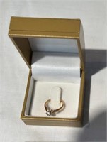 14kt gold .20 diamond ring, size 3/4