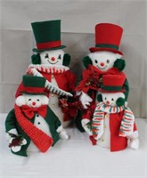 Handmade snowman family, 22.5 & 12.5"H