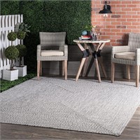 nuLOOM Wynn Braided Rug  10x14  Lt. Grey/Pepper