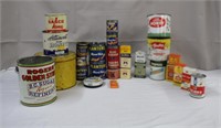 Assortment of vintage tins including Planters