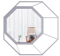 Silver Wall Mirrors  Geometric  23x23