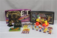 Toy & game lot, Vintage ET game, deck of cards,