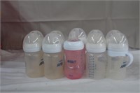 Ten Philips Avent baby bottles
