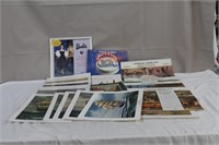 Assortments of calendars and prints