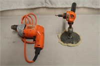 Black & Decker 3/8 drill with buffer attachment,