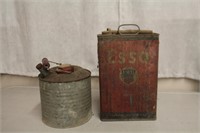 Esso gasoline can 1 gallon, galvanized 1 gallon