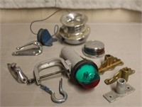 Boat accessories, horn, lights, tie downs, etc