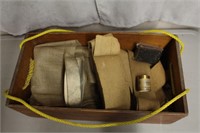 Jute strapping & material, wire brush & roll of