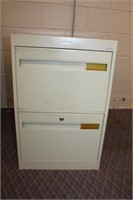 Two drawer metal filing cabinet, 18 X 24 X 28"H