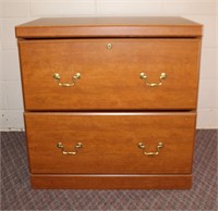 Two drawer lateral locking file cabinet with key,