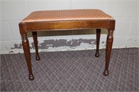 Upholstered footstool, stains, nicks & scratches,