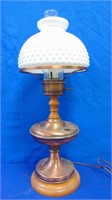 Electric Oil Lamp Style Table Lamp With Hobnail ,