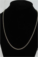 STERLING SILVER ROPE CHAIN   18"