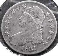 1831 BUST HALF DOLLAR VF