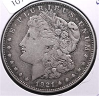 1921 D MORGAN DOLLAR XF