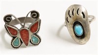 STERLING SILVER TURQUOISE RINGS