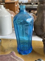 Vintage Blue Glass Seltzer Bottle