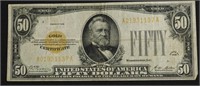 1928 50 $ GOLD CERTIFICATE VF