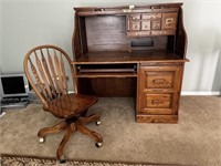 Winners Only Roll Top Desk w/ Matching Chair