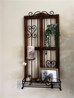 Decorative Bar Panel Shelf & Decor Items on It