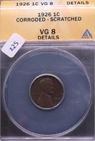 1926 ANAX VG 8 DETAILS LINCOLN CENT