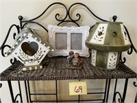 Tea Light Lamp, Decorative Bird House & Picture