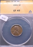 1941 ANAX XF 45 LINCOLN CENT