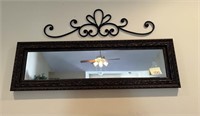 Metal Wall Sconce & Mirror