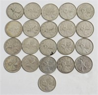 21 1968 CANADA SILVER QUARTERS