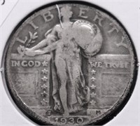 1930 S STANDING QUARTER VF