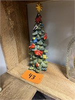Vintage 10 inch ceramic christmas tree