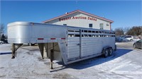 2014 24-FT Exiss Gooseneck Livestock Trailer T/A