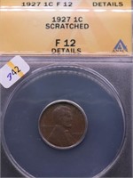 1927 ANAX F 12 DETAILS LINCOLN CENT