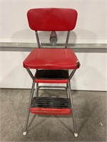 VINTAGE COSCO CHAIR / 2 STEP STOOL - FLIP UP SEAT