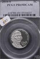 2010 S PCGS PF69DC JEFF NICKEL