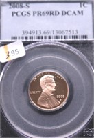 2008 S PCGS PF69DC RED LINCOLN CENT