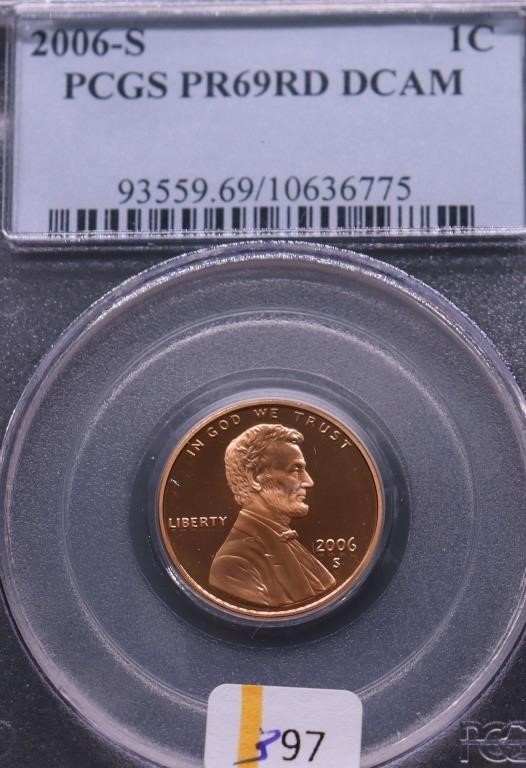 2006 S PCGS PF69DC RED LINCOLN CENT