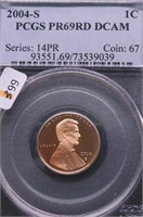 2004 S PCGS PF69DC RED LINCOLN CENT