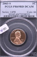 2003 S PCGS PF69DC RED LINCOLN CENT